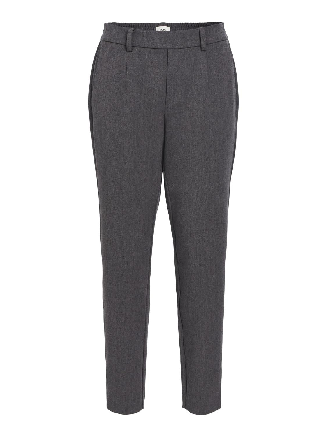 OBJLISA Pants - Medium Grey Melange - VERO MODA & VILA Bergvik