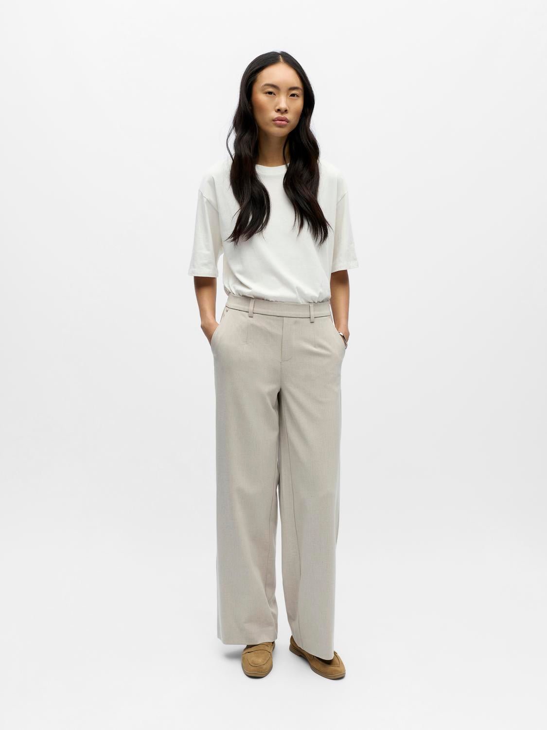 OBJLISA Trousers - Humus - VERO MODA & VILA Bergvik