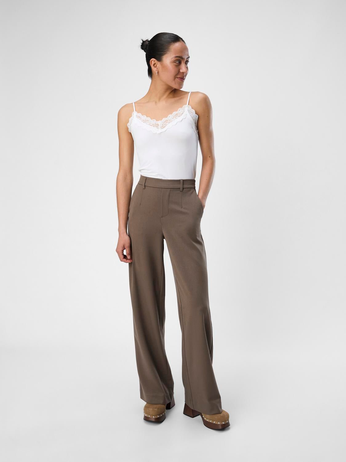 OBJLISA Trousers - Morel - VERO MODA & VILA Bergvik