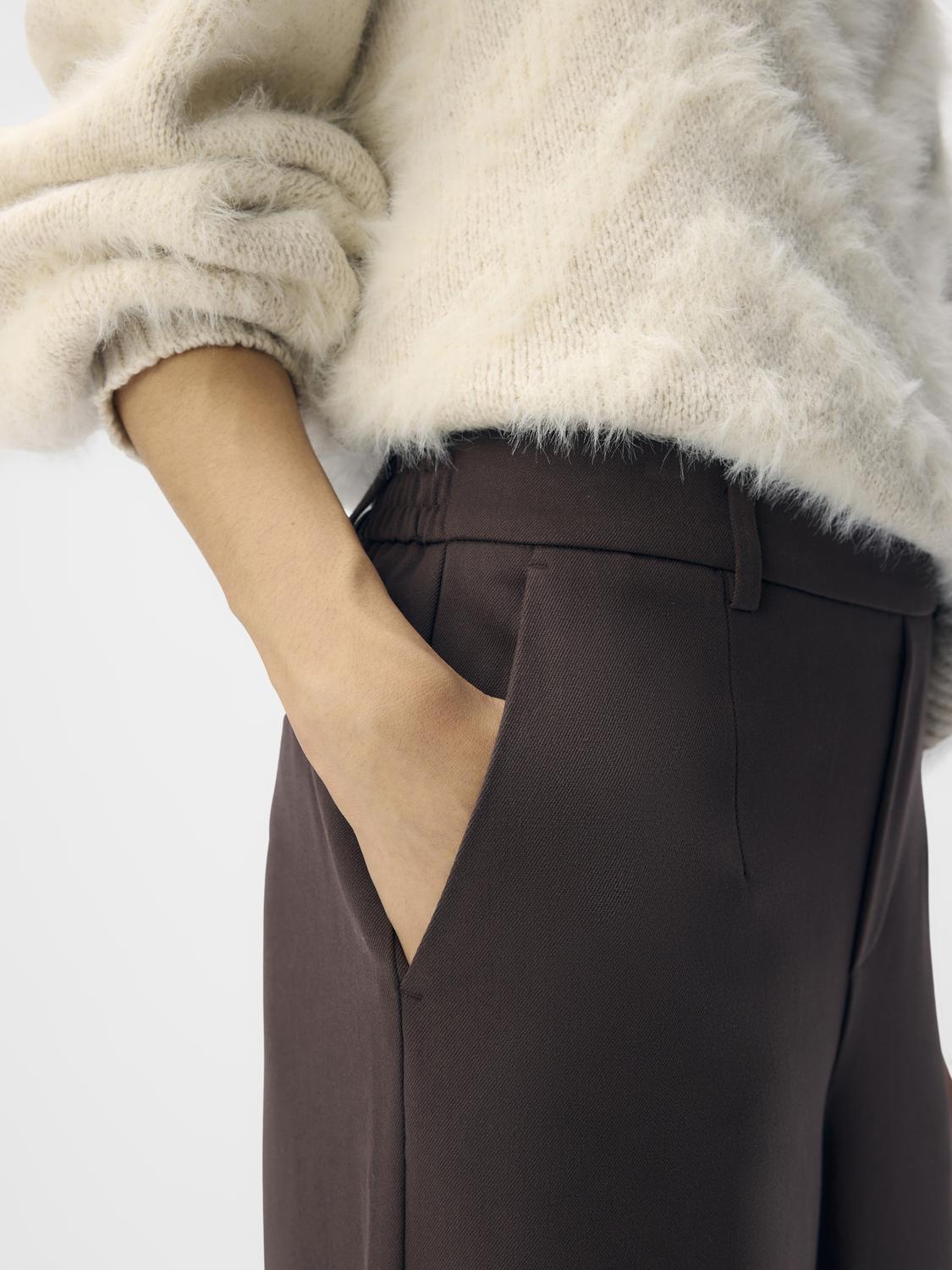 OBJLISA Trousers - Seal Brown - VERO MODA & VILA Bergvik