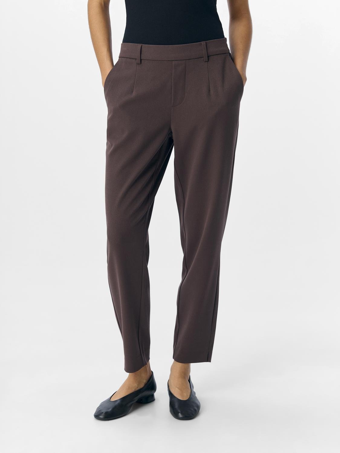 OBJLISA Trousers - Seal Brown - VERO MODA & VILA Bergvik