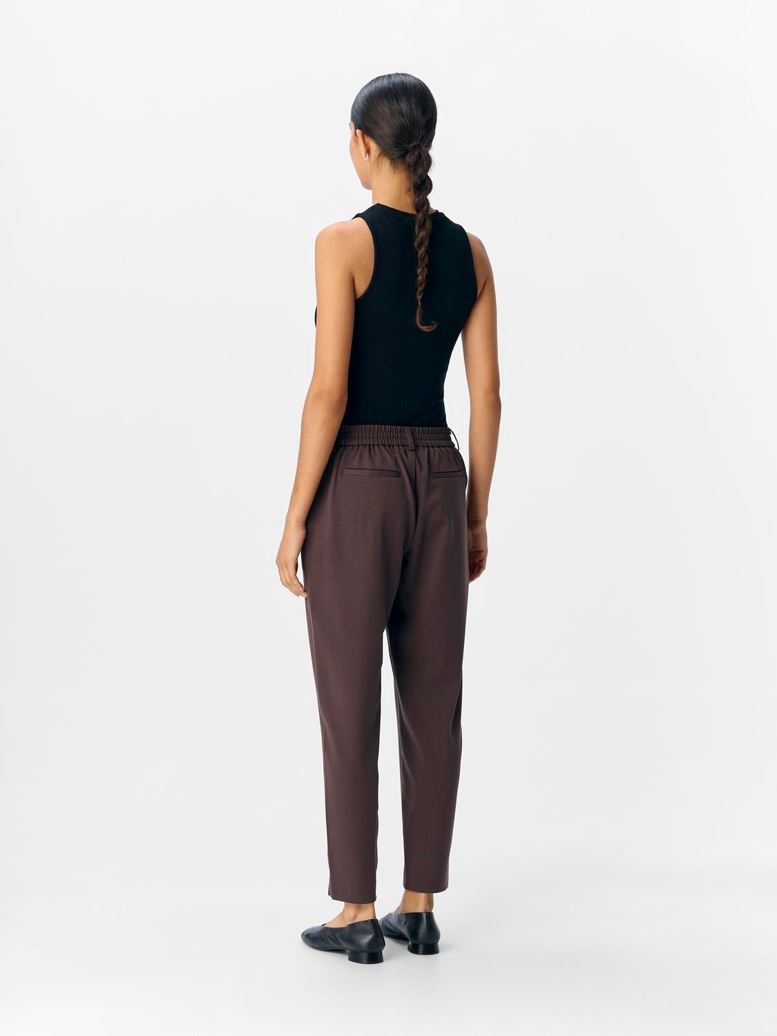 OBJLISA Trousers - Seal Brown - VERO MODA & VILA Bergvik