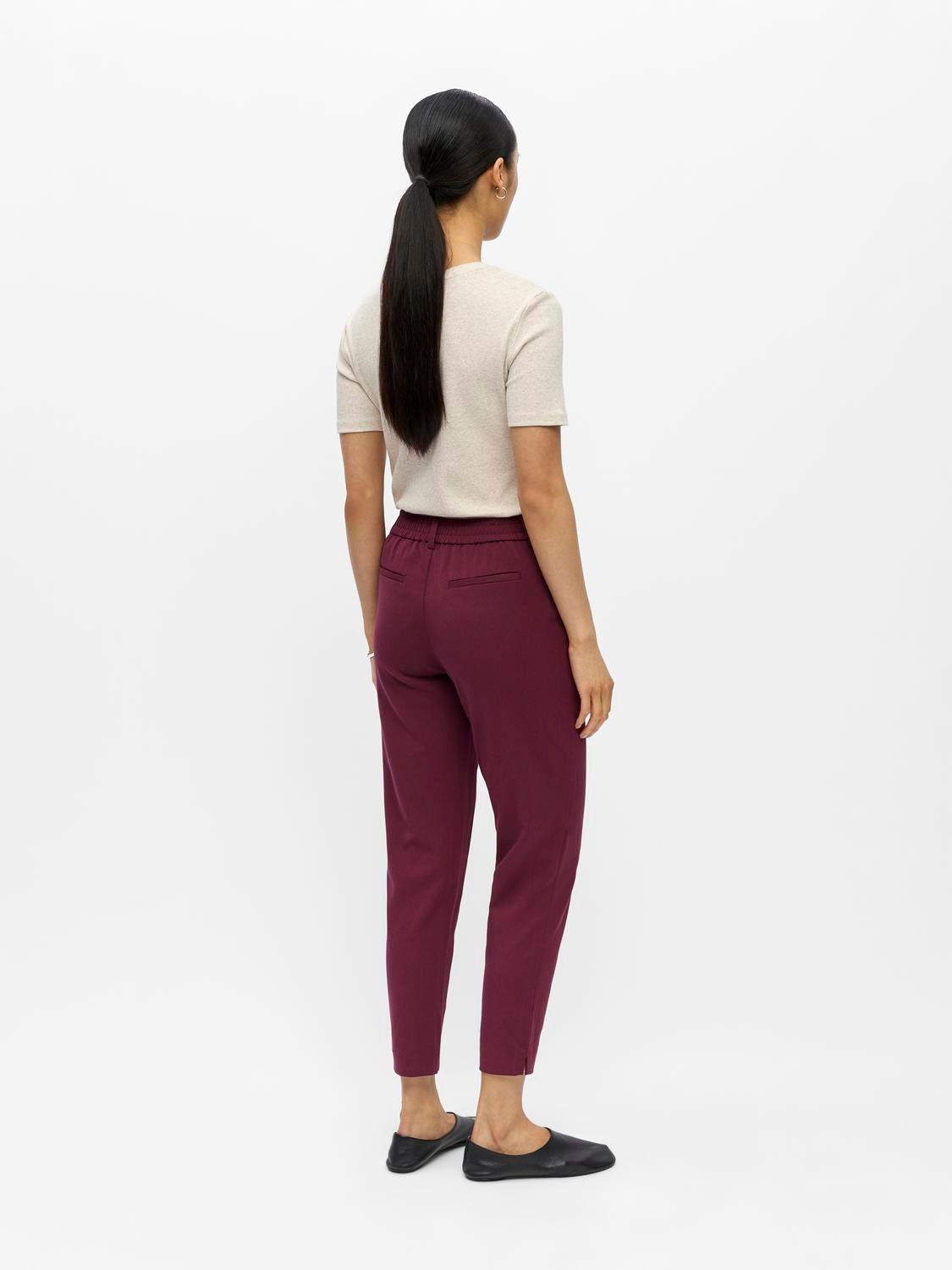 OBJLISA Trousers - Windsor Wine - VERO MODA & VILA Bergvik