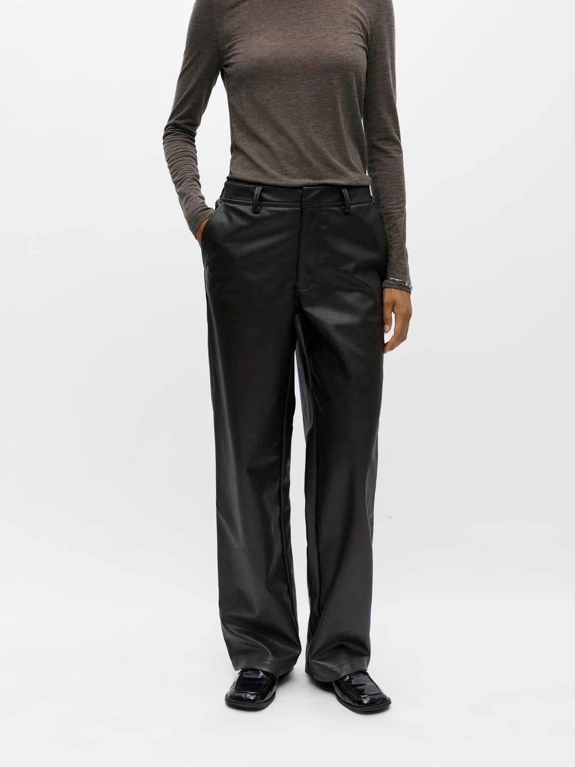OBJLIVA Trousers - Seal Brown - VERO MODA & VILA Bergvik