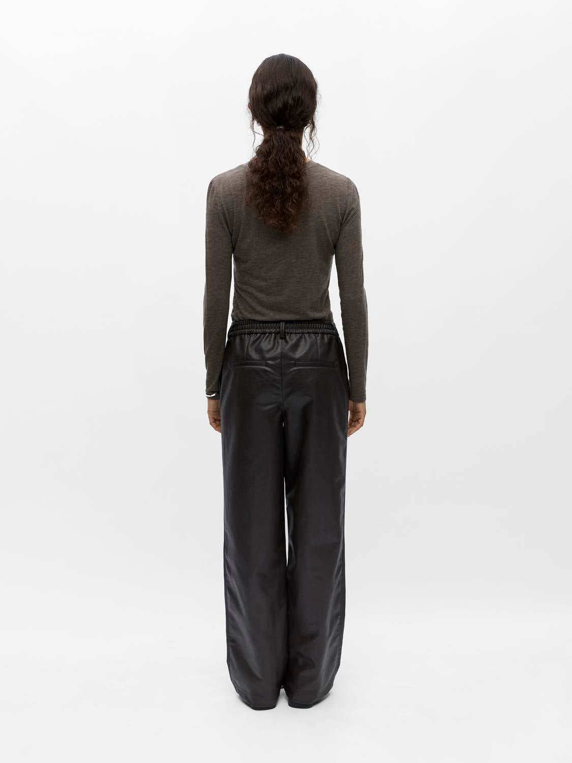 OBJLIVA Trousers - Seal Brown - VERO MODA & VILA Bergvik