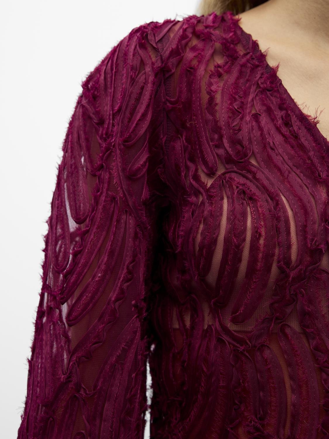 OBJLUCIE Top - Windsor Wine - VERO MODA & VILA Bergvik