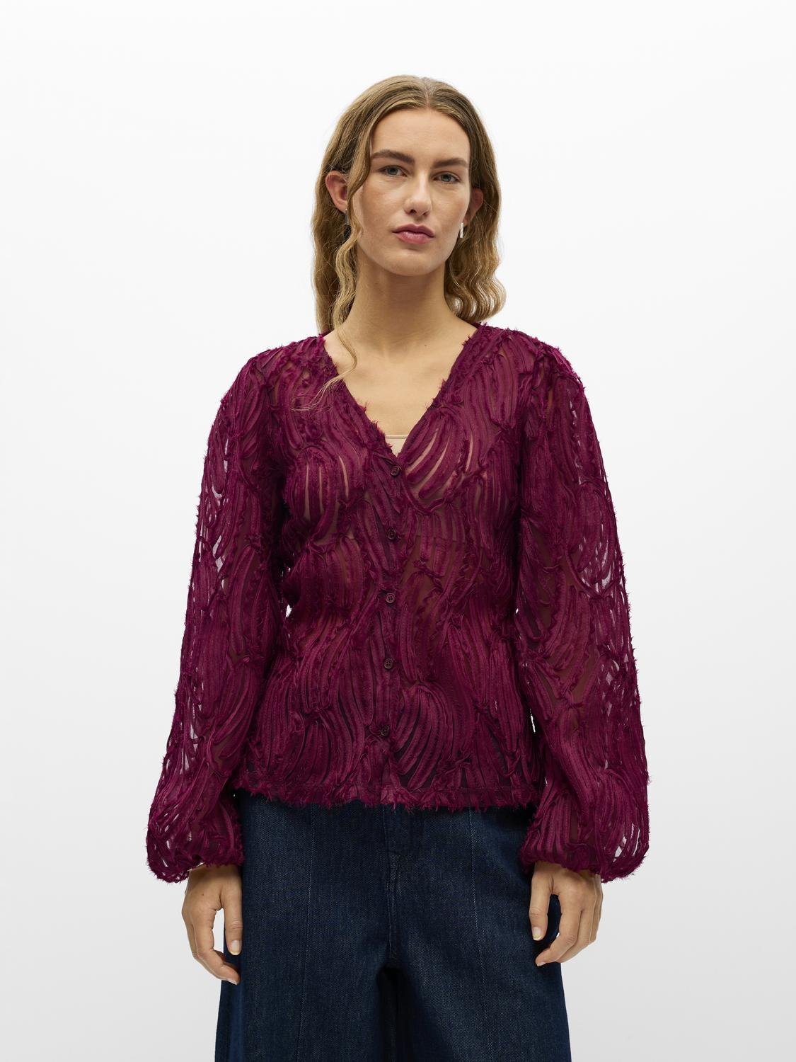 OBJLUCIE Top - Windsor Wine - VERO MODA & VILA Bergvik