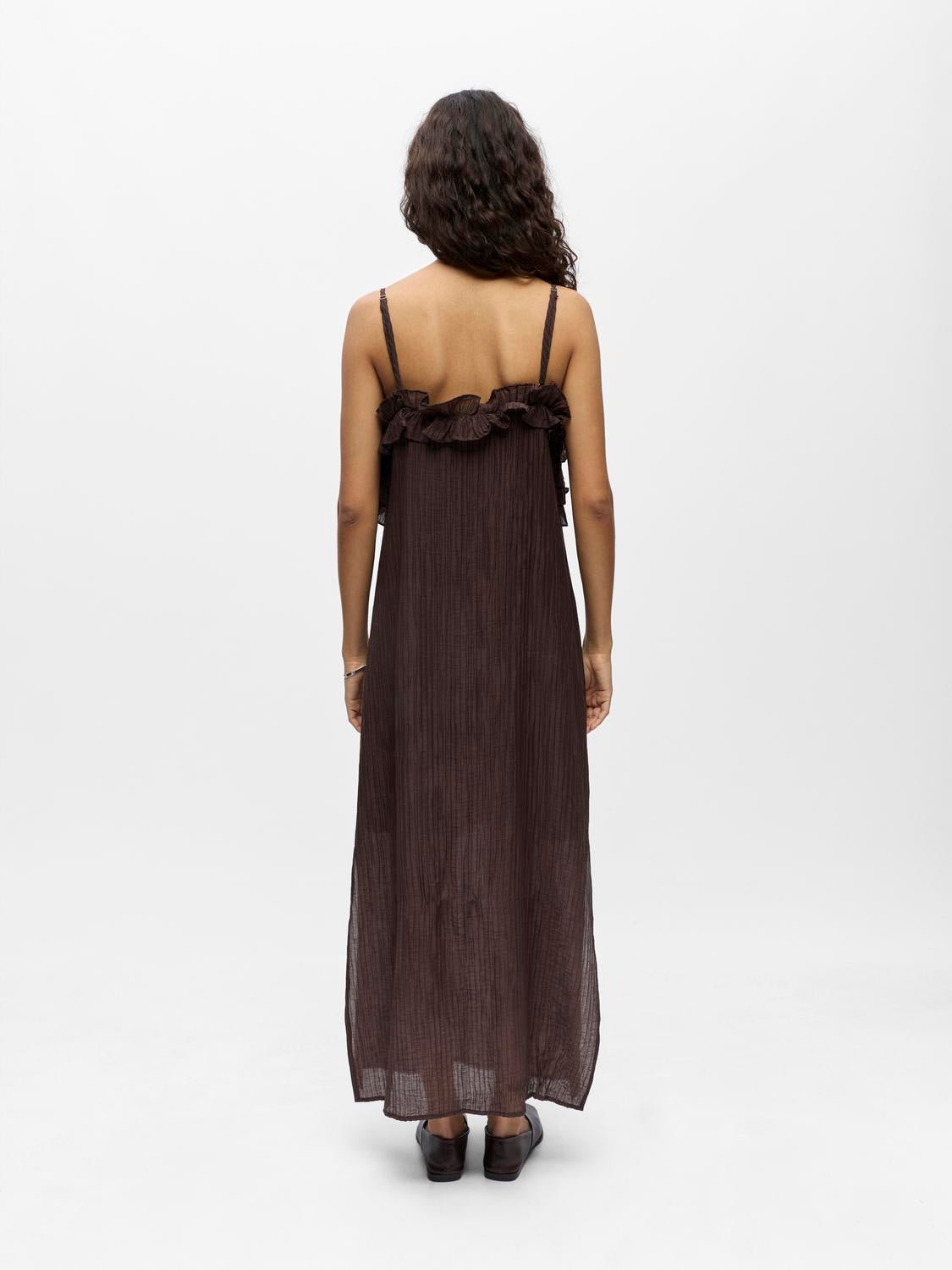 OBJLYNE Long Dress - Seal Brown - VERO MODA & VILA Bergvik