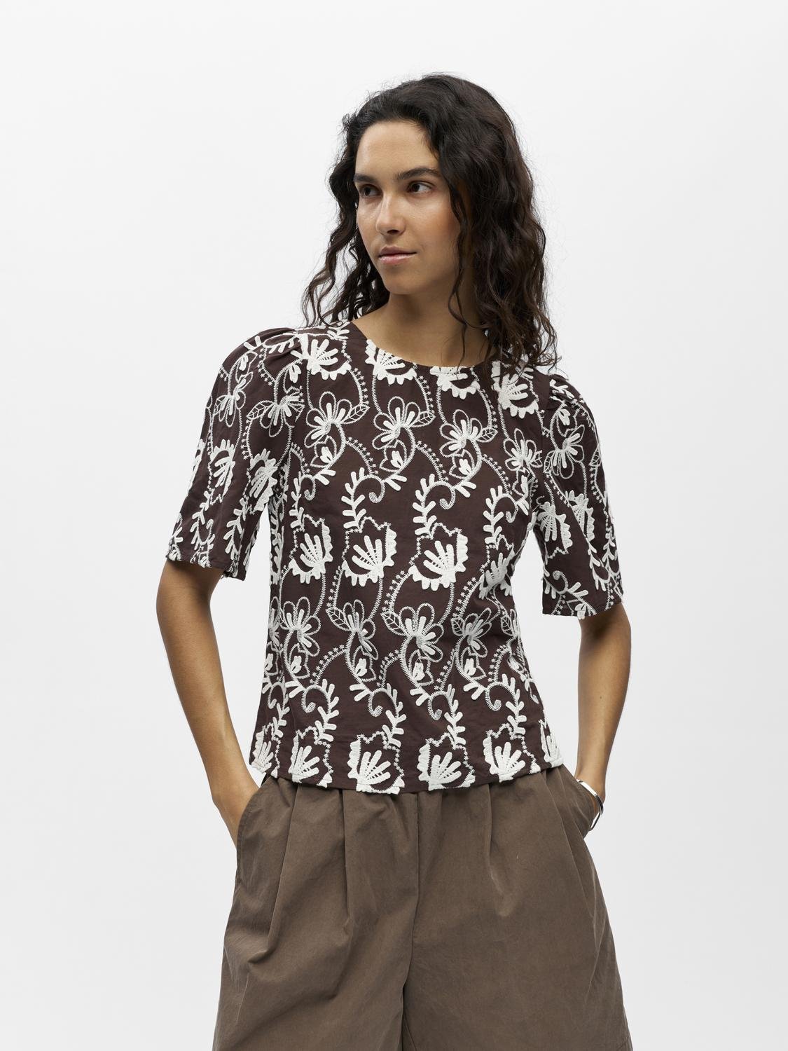 OBJMYA Top - Seal Brown - VERO MODA & VILA Bergvik