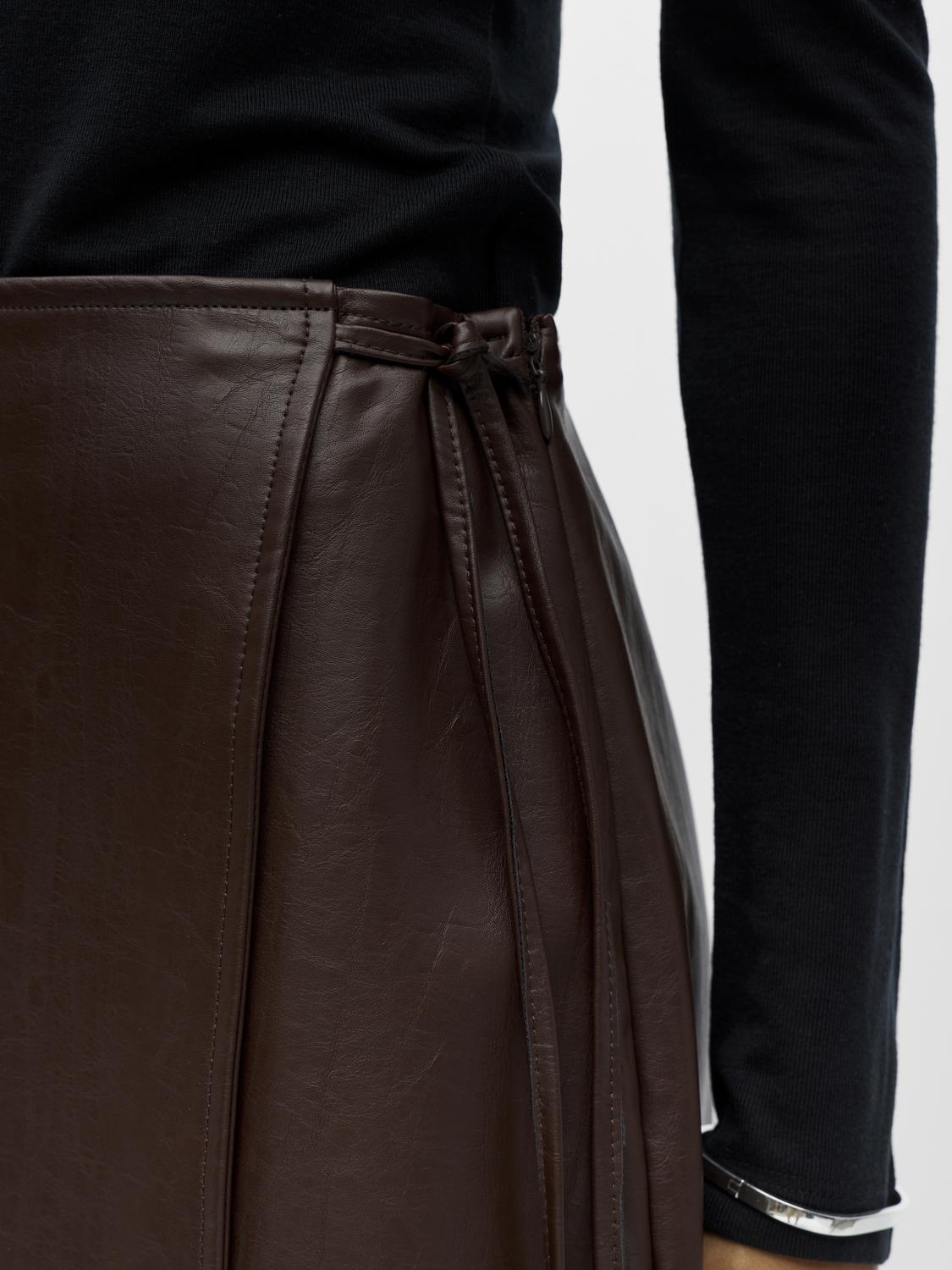 OBJOLIVE Short Skirt - Seal Brown - VERO MODA & VILA Bergvik