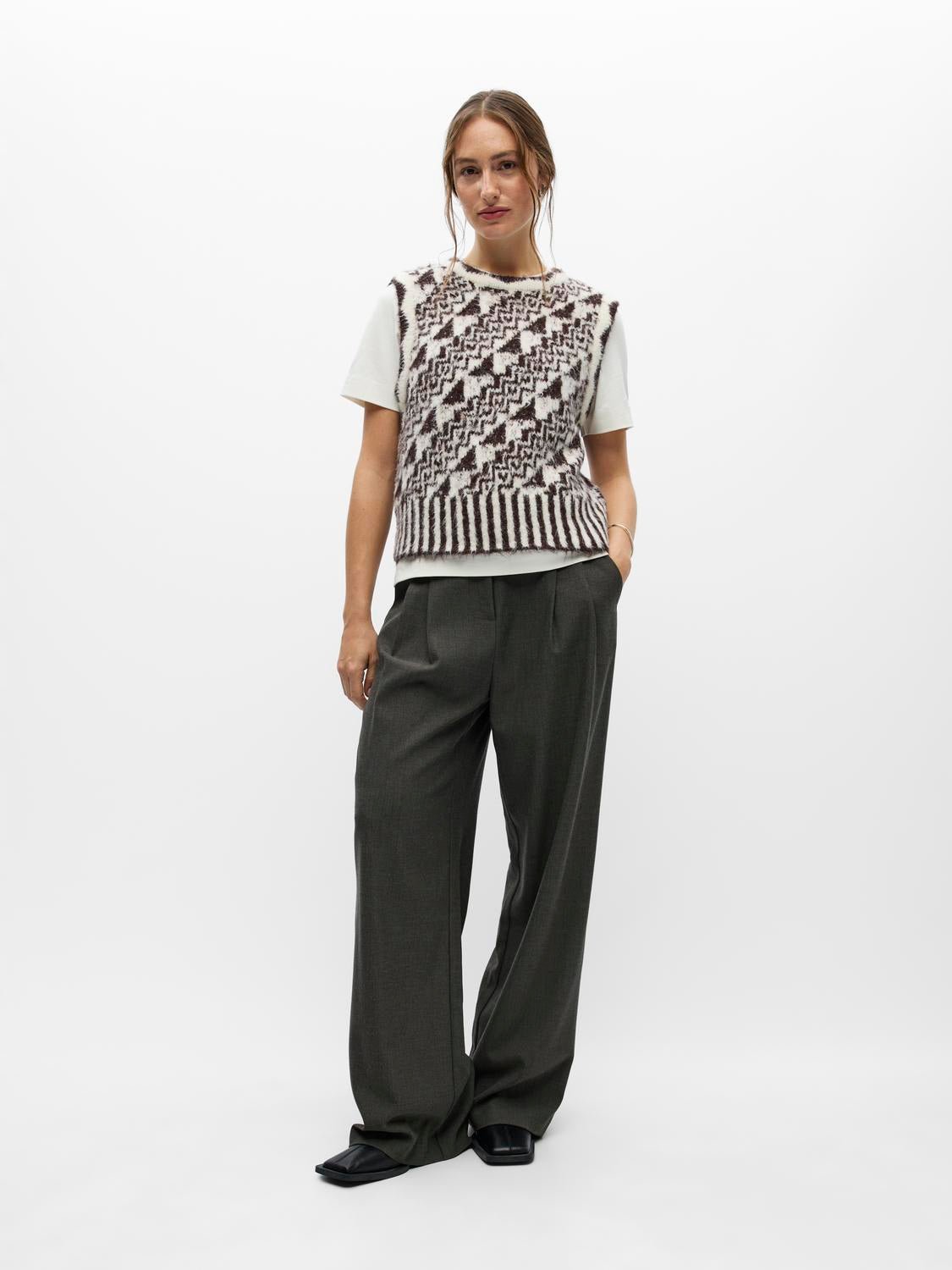 OBJRANDA Knitted Top - Birch - VERO MODA & VILA Bergvik