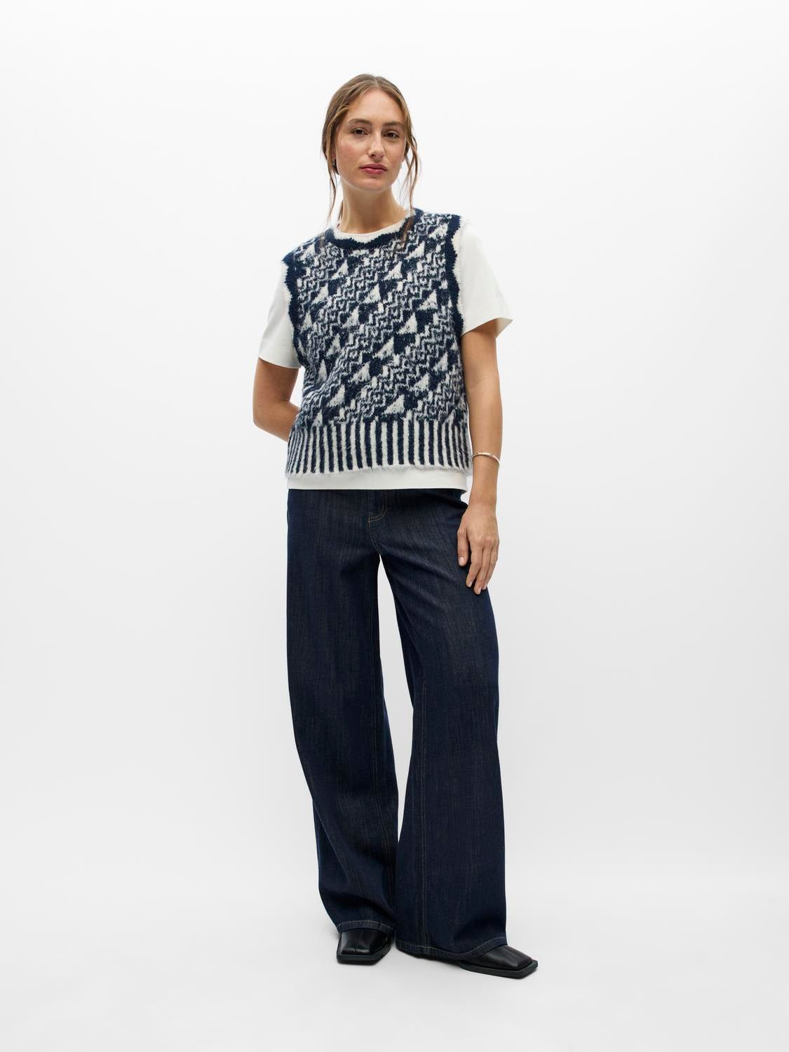 OBJRANDA Knitted Top - Sky Captain - VERO MODA & VILA Bergvik