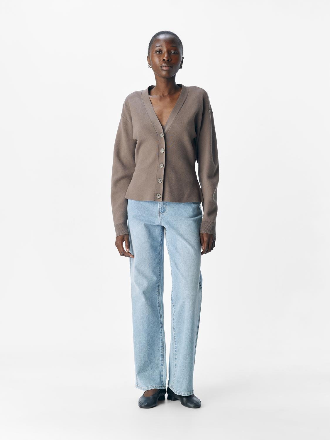 OBJREYNARD Knit Cardigan - Morel - VERO MODA & VILA Bergvik