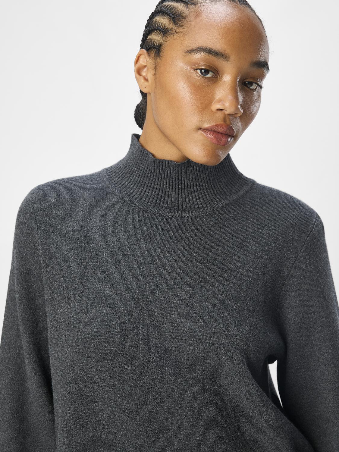 OBJREYNARD Pullover - Dark Grey Melange - VERO MODA & VILA Bergvik