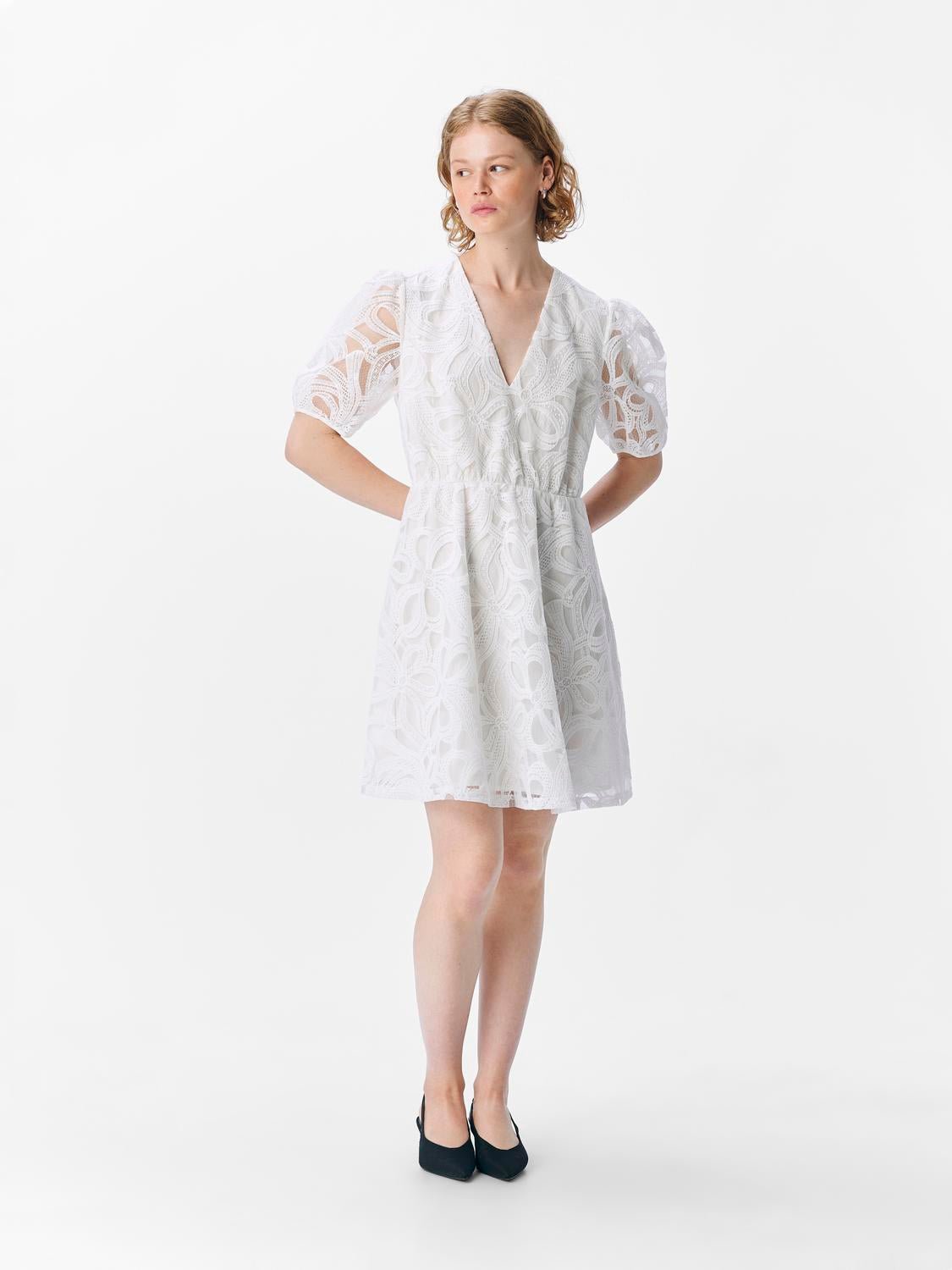 OBJROSE Short Dress - Cloud Dancer - VERO MODA & VILA Bergvik