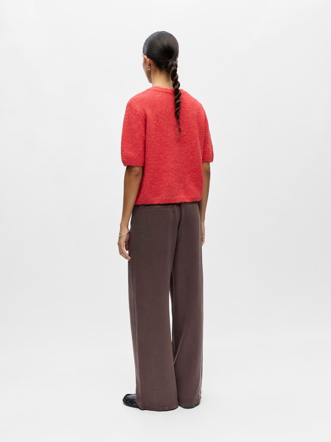 OBJSAGGIA Knit Cardigan - Poinsettia - VERO MODA & VILA Bergvik