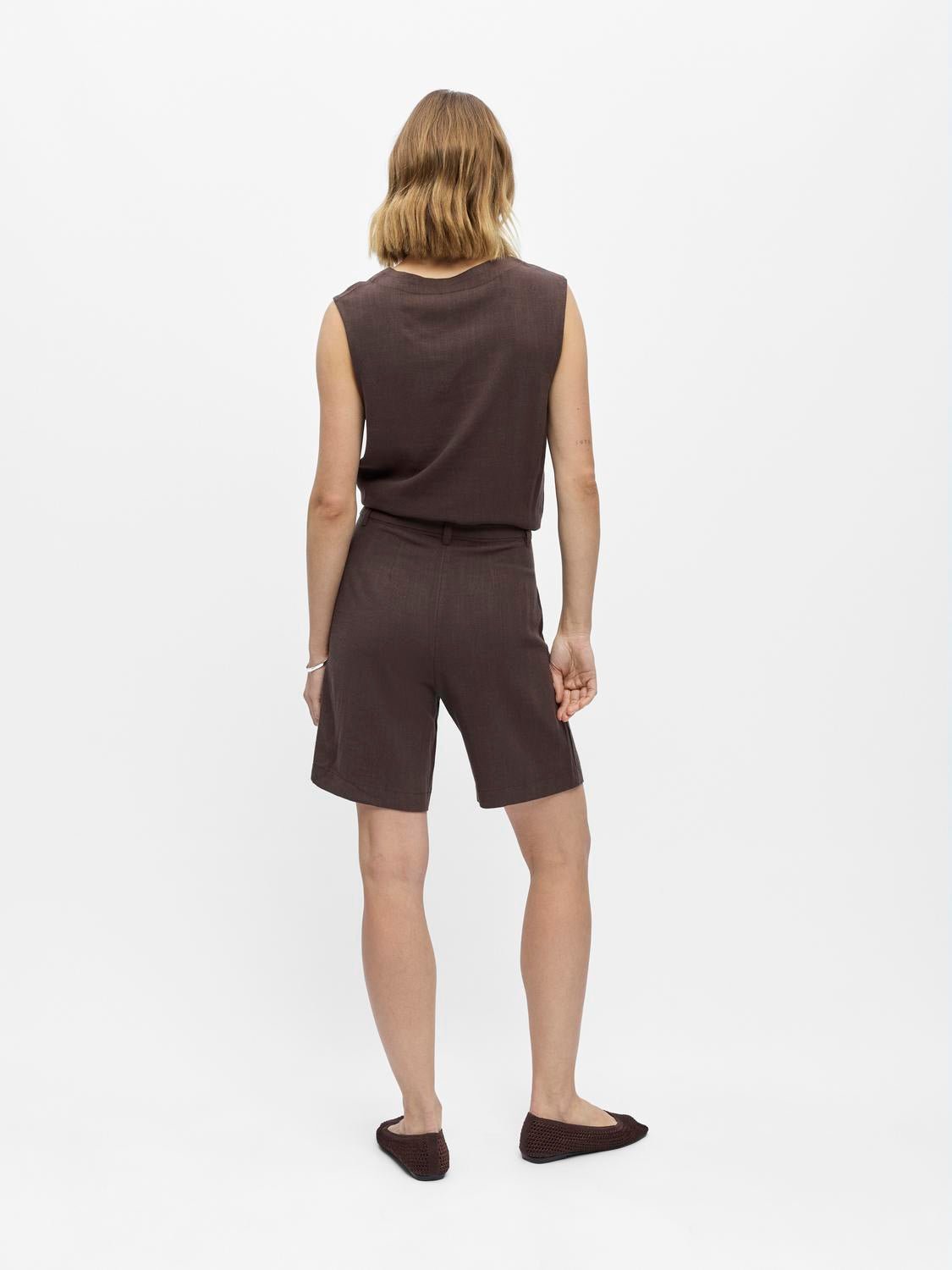 OBJSANNE Shorts - Seal Brown - VERO MODA & VILA Bergvik