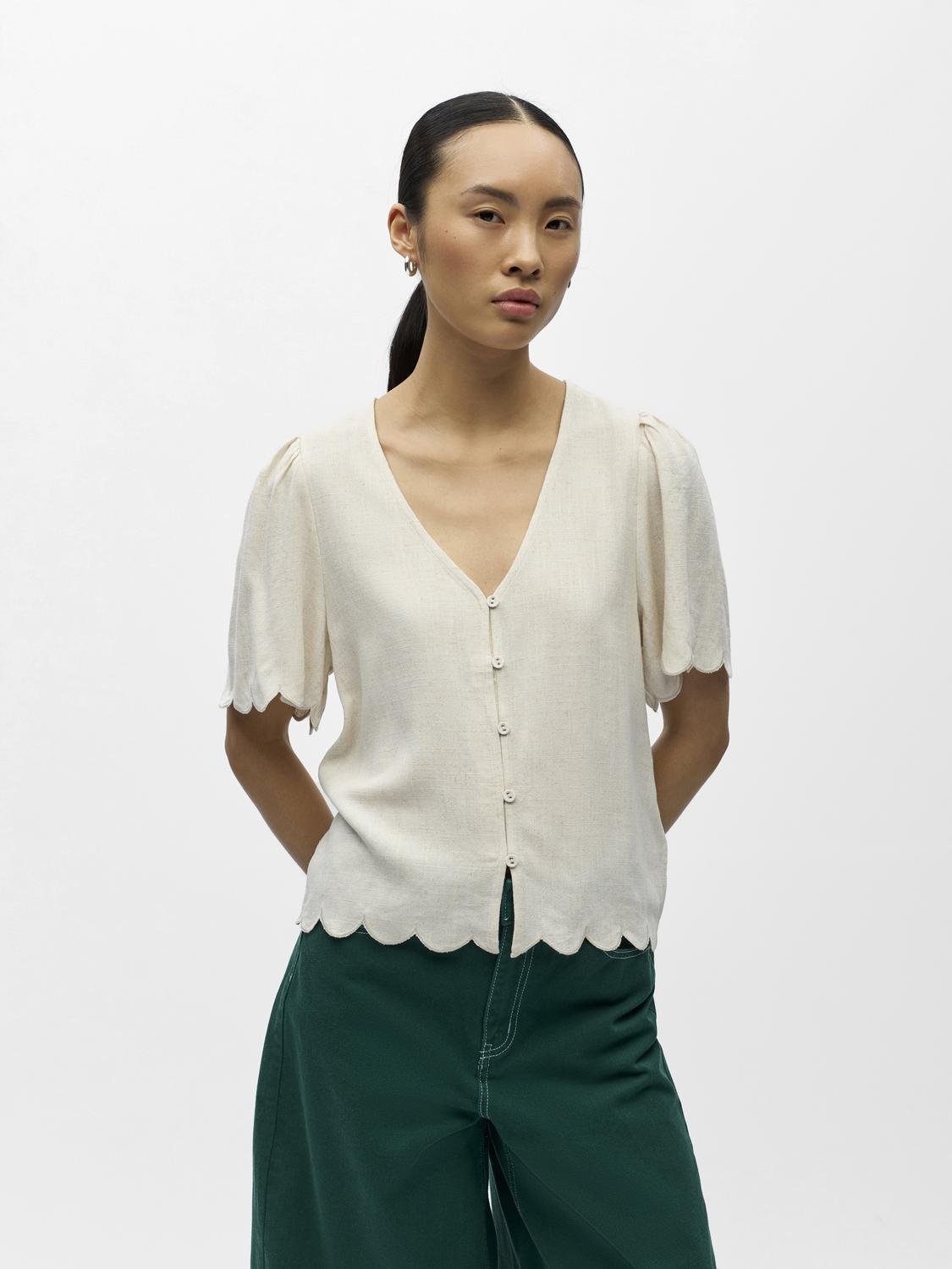 OBJSANNE Top - Sandshell - VERO MODA & VILA Bergvik