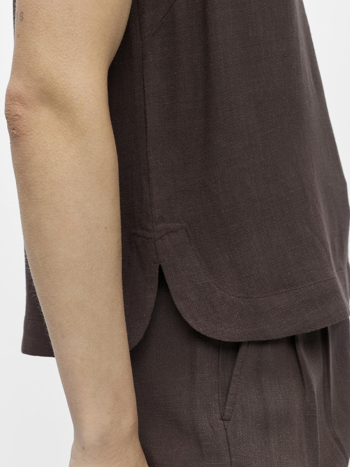 OBJSANNE Top - Seal Brown - VERO MODA & VILA Bergvik