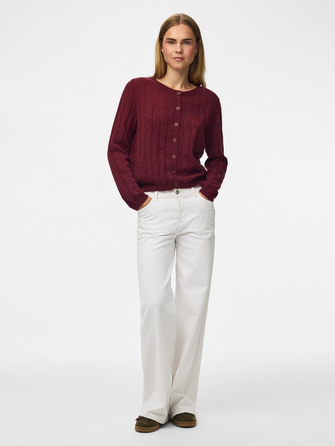 PCADA Knitted Cardigan - Winetasting - VERO MODA & VILA Bergvik