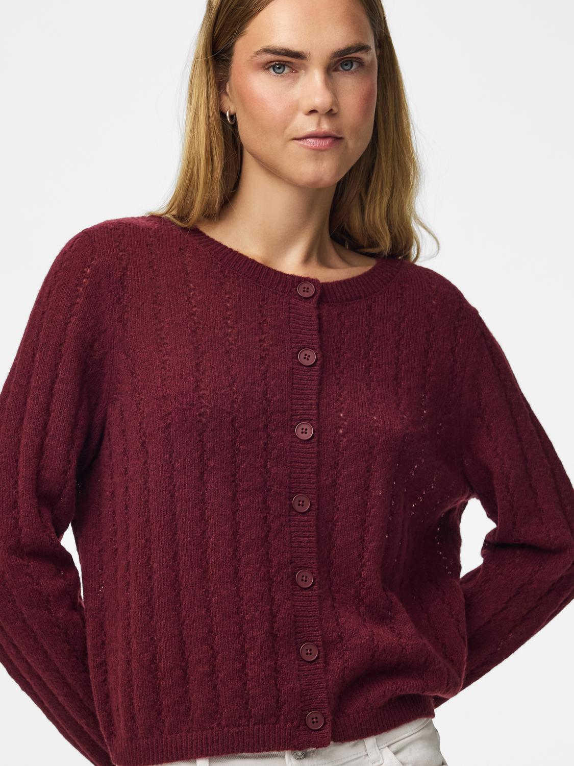 PCADA Knitted Cardigan - Winetasting - VERO MODA & VILA Bergvik