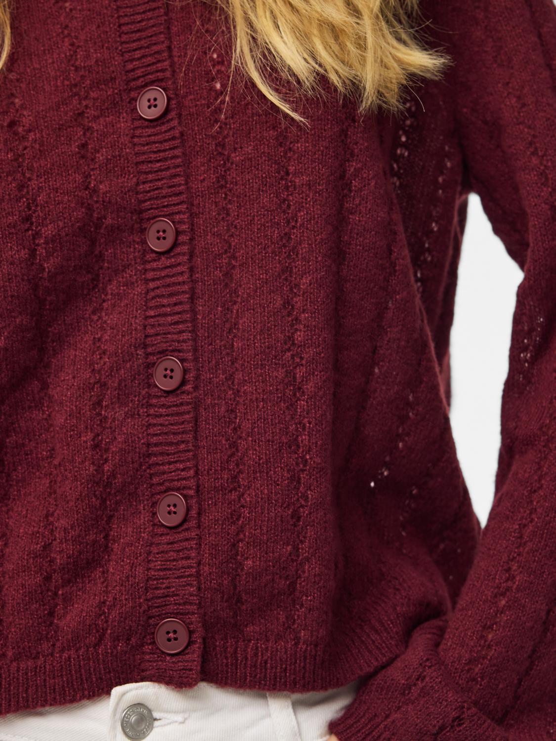 PCADA Knitted Cardigan - Winetasting - VERO MODA & VILA Bergvik