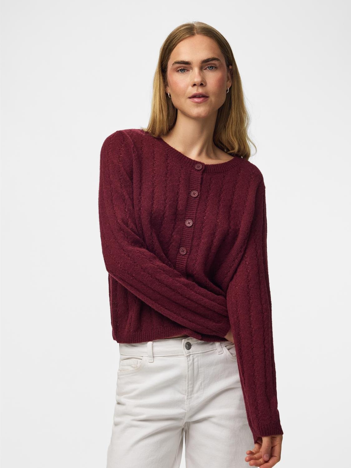 PCADA Knitted Cardigan - Winetasting - VERO MODA & VILA Bergvik