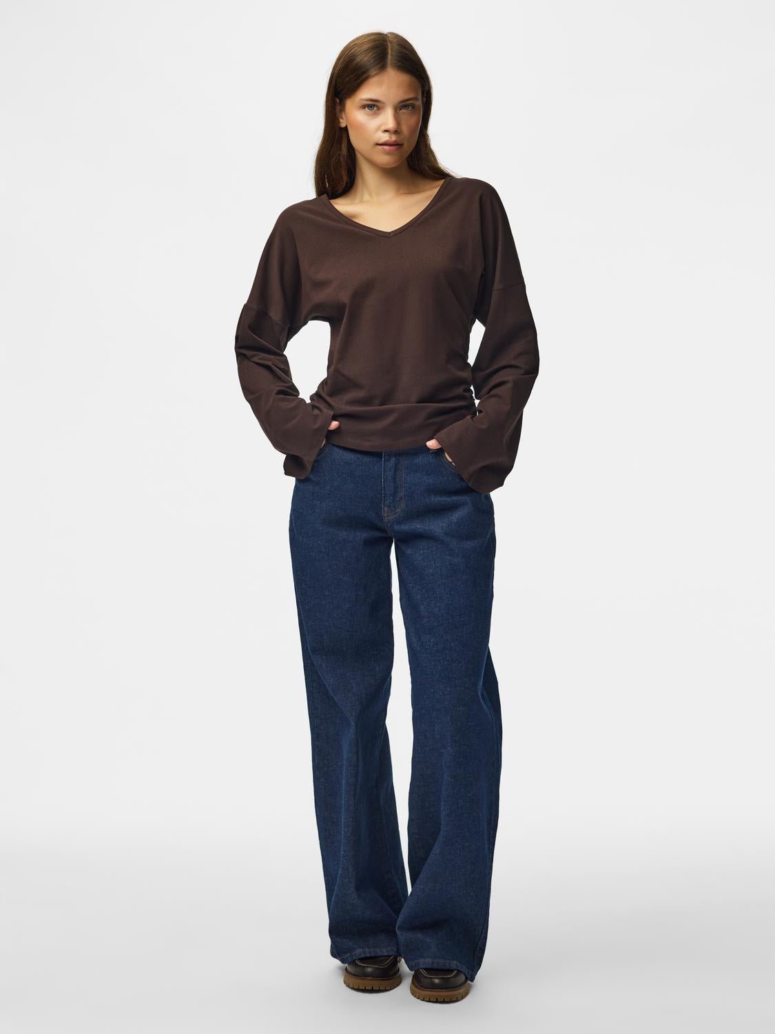PCALLI Top - Chocolate Plum - VERO MODA & VILA Bergvik