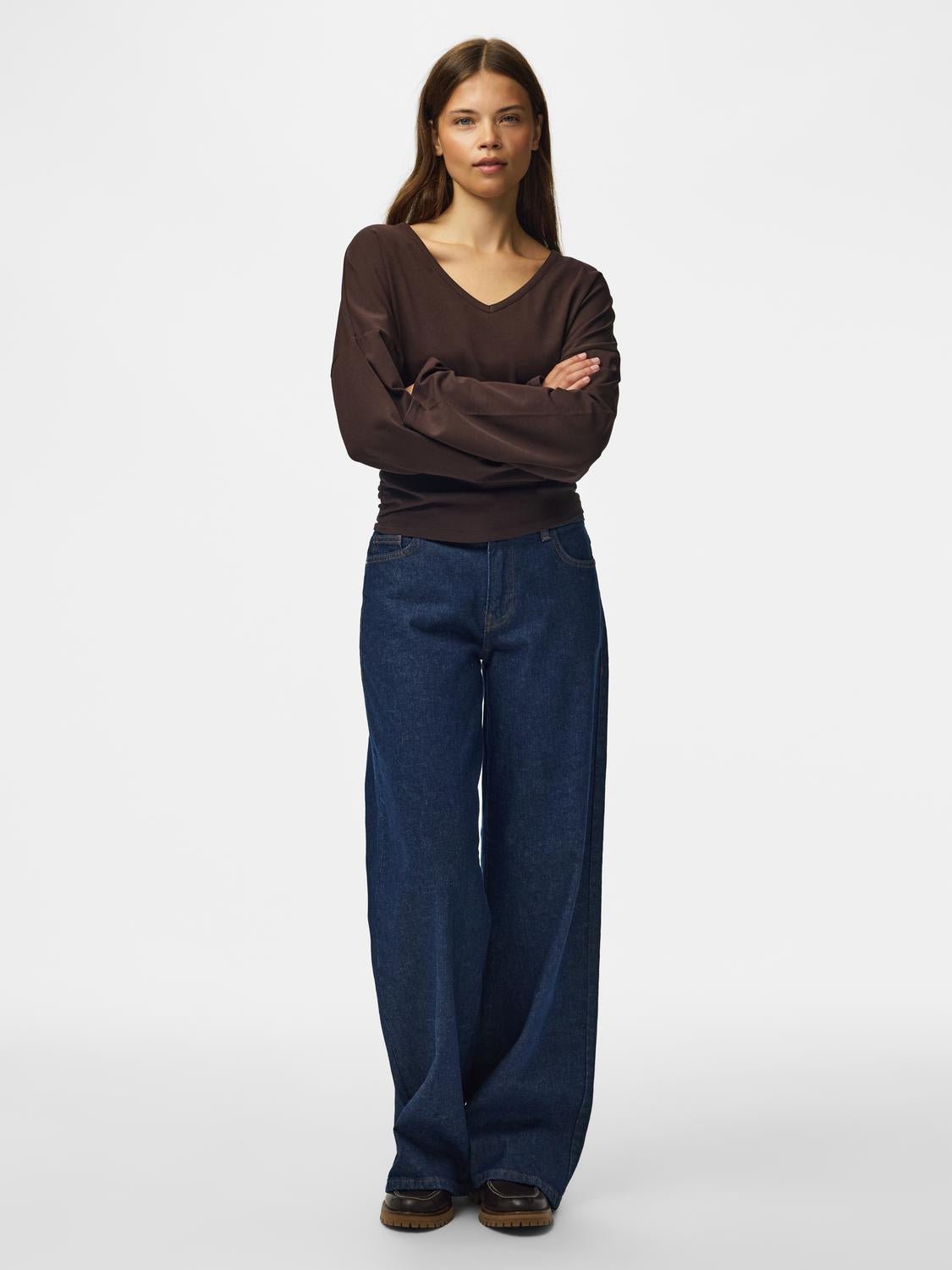 PCALLI Top - Chocolate Plum - VERO MODA & VILA Bergvik