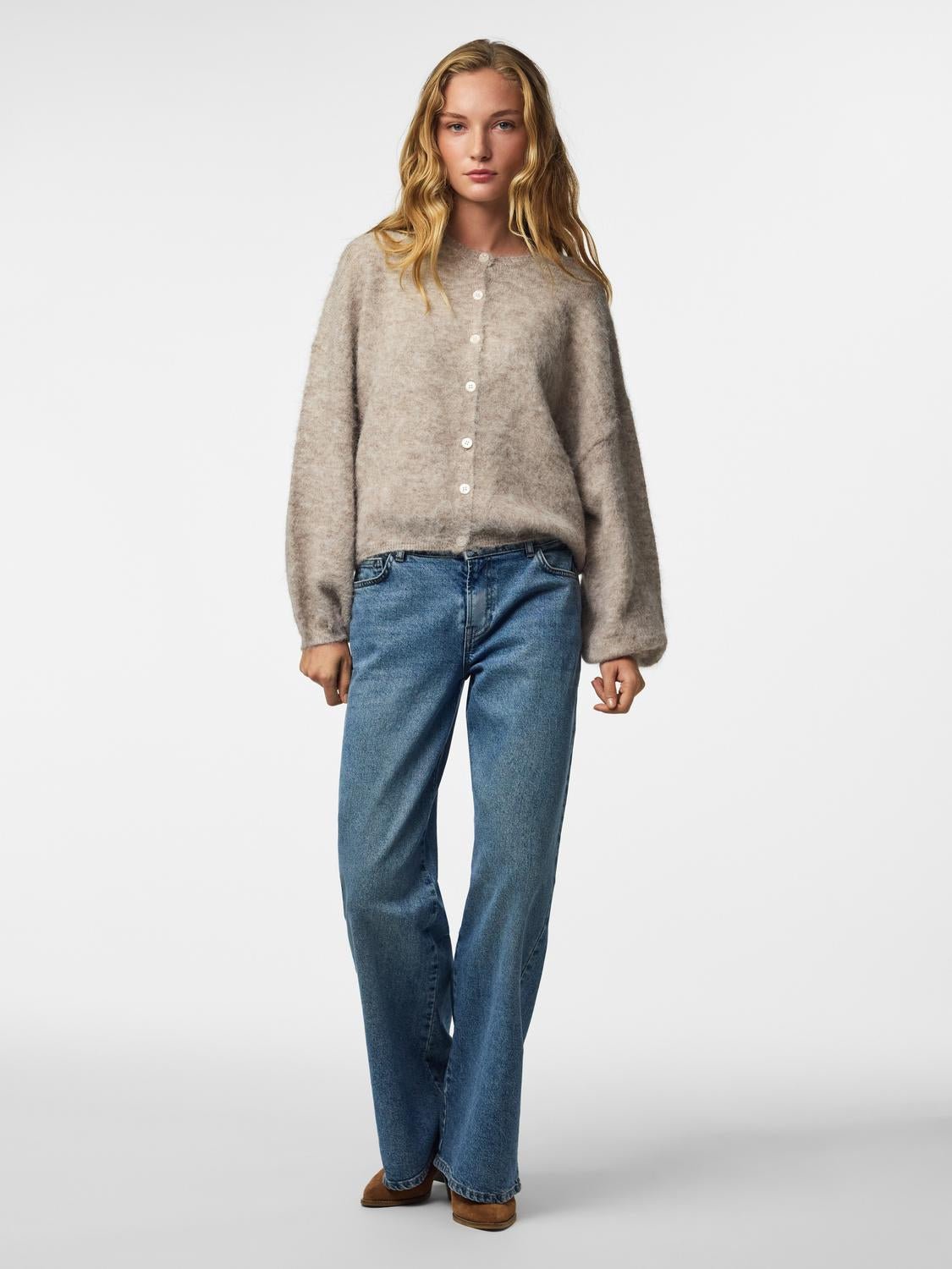 PCALLIE Knitted Cardigan - Greige - VERO MODA & VILA Bergvik