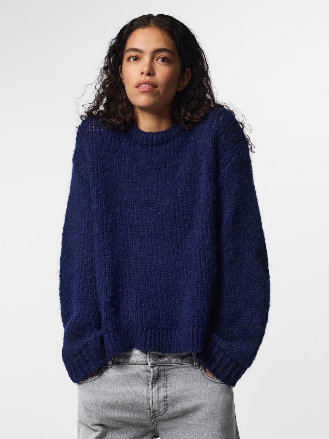 PCDORTHEA Knitted Top - Maritime Blue - VERO MODA & VILA Bergvik