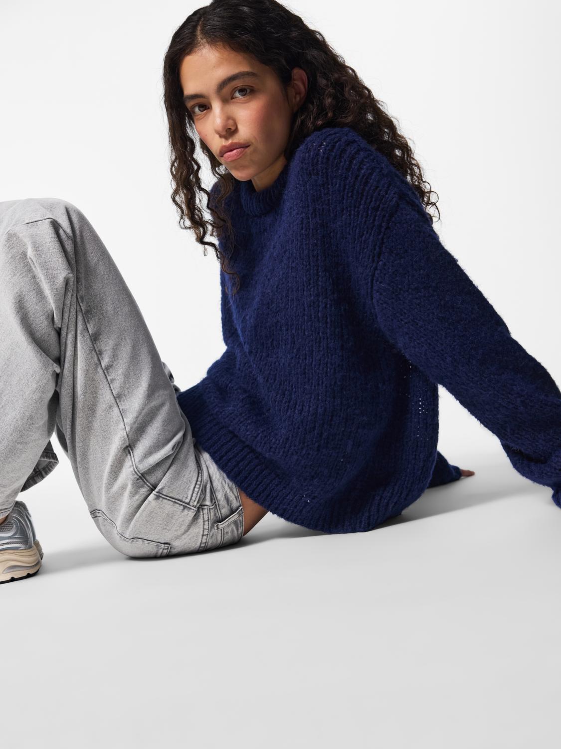 PCDORTHEA Knitted Top - Maritime Blue - VERO MODA & VILA Bergvik