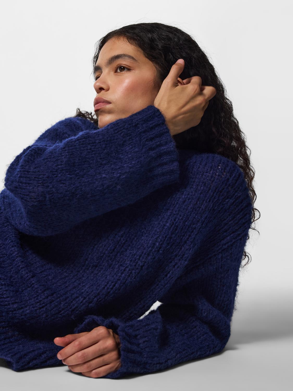 PCDORTHEA Knitted Top - Maritime Blue - VERO MODA & VILA Bergvik