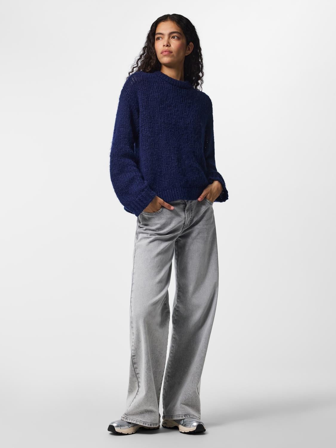 PCDORTHEA Knitted Top - Maritime Blue - VERO MODA & VILA Bergvik