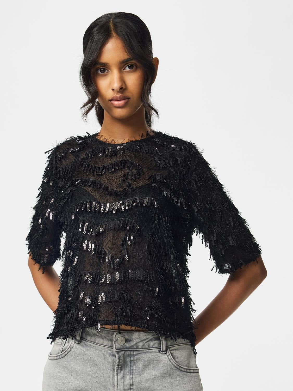 PCERUN T-shirt - Black - VERO MODA & VILA Bergvik