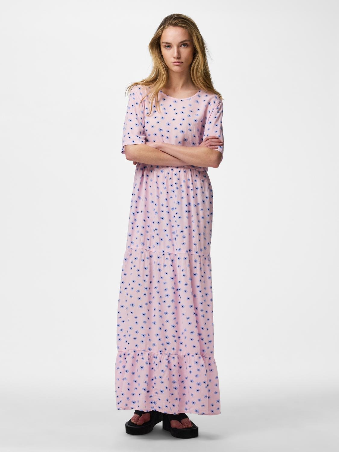 PCEVIE Long Dress - Roseate Spoonbill - VERO MODA & VILA Bergvik