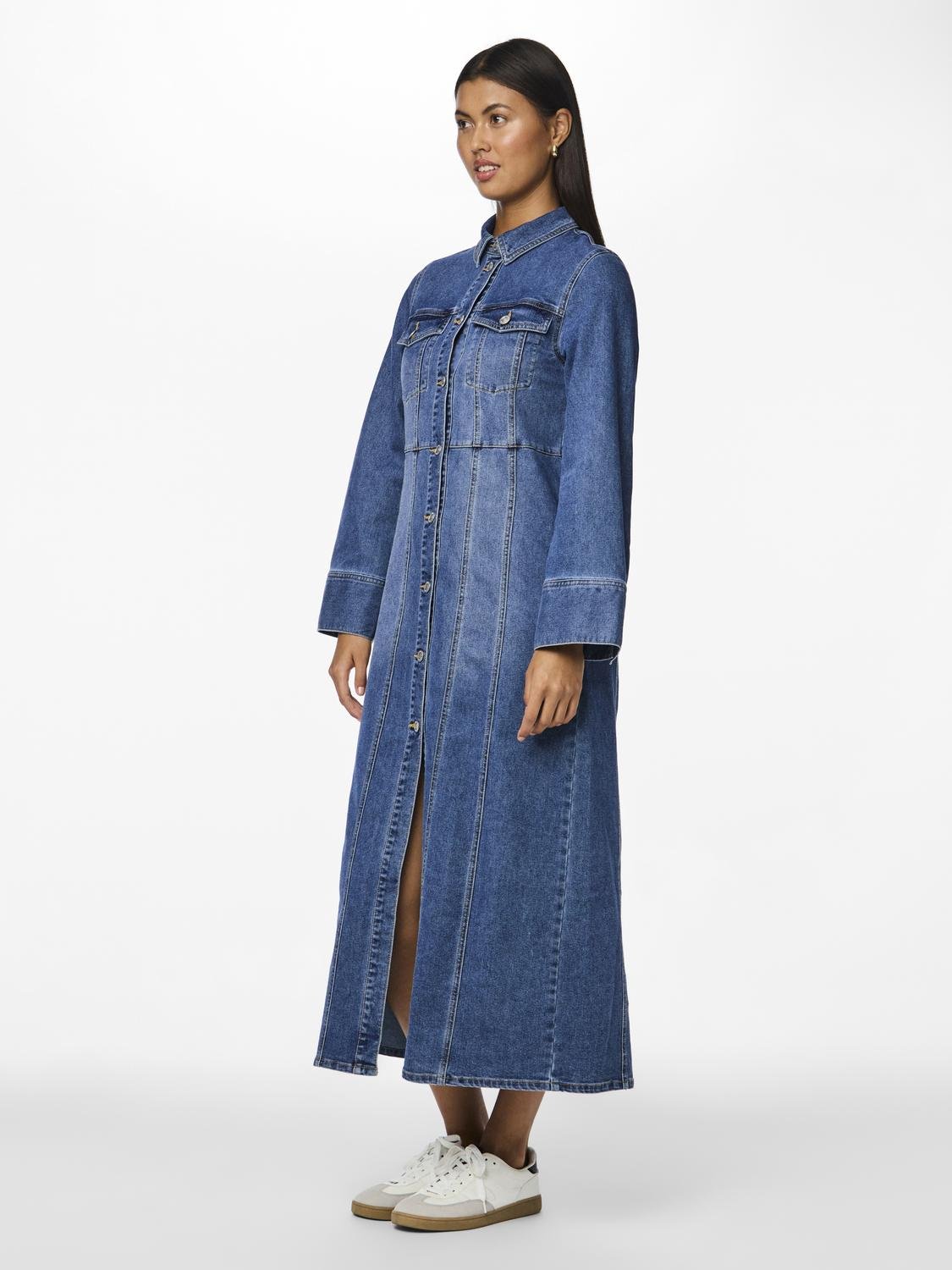 PCFEMMA Long Dress - Medium Blue Denim - VERO MODA & VILA Bergvik