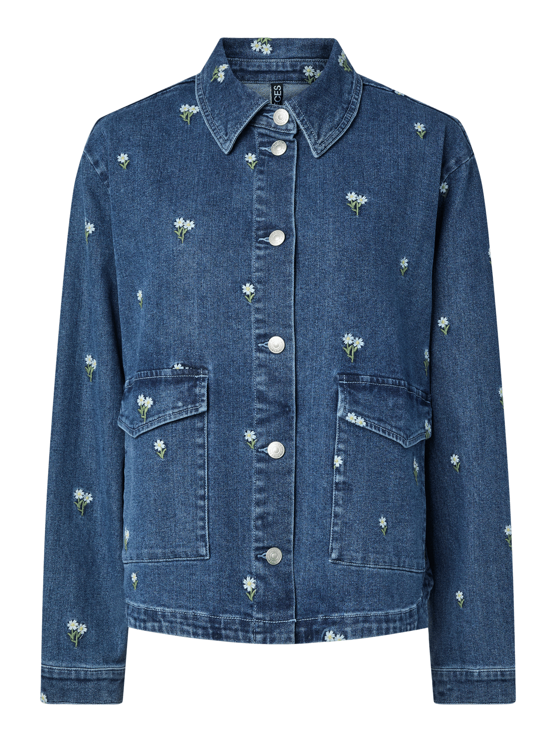 PCFLORA Denim Shirt - Medium Blue Denim - VERO MODA & VILA Bergvik