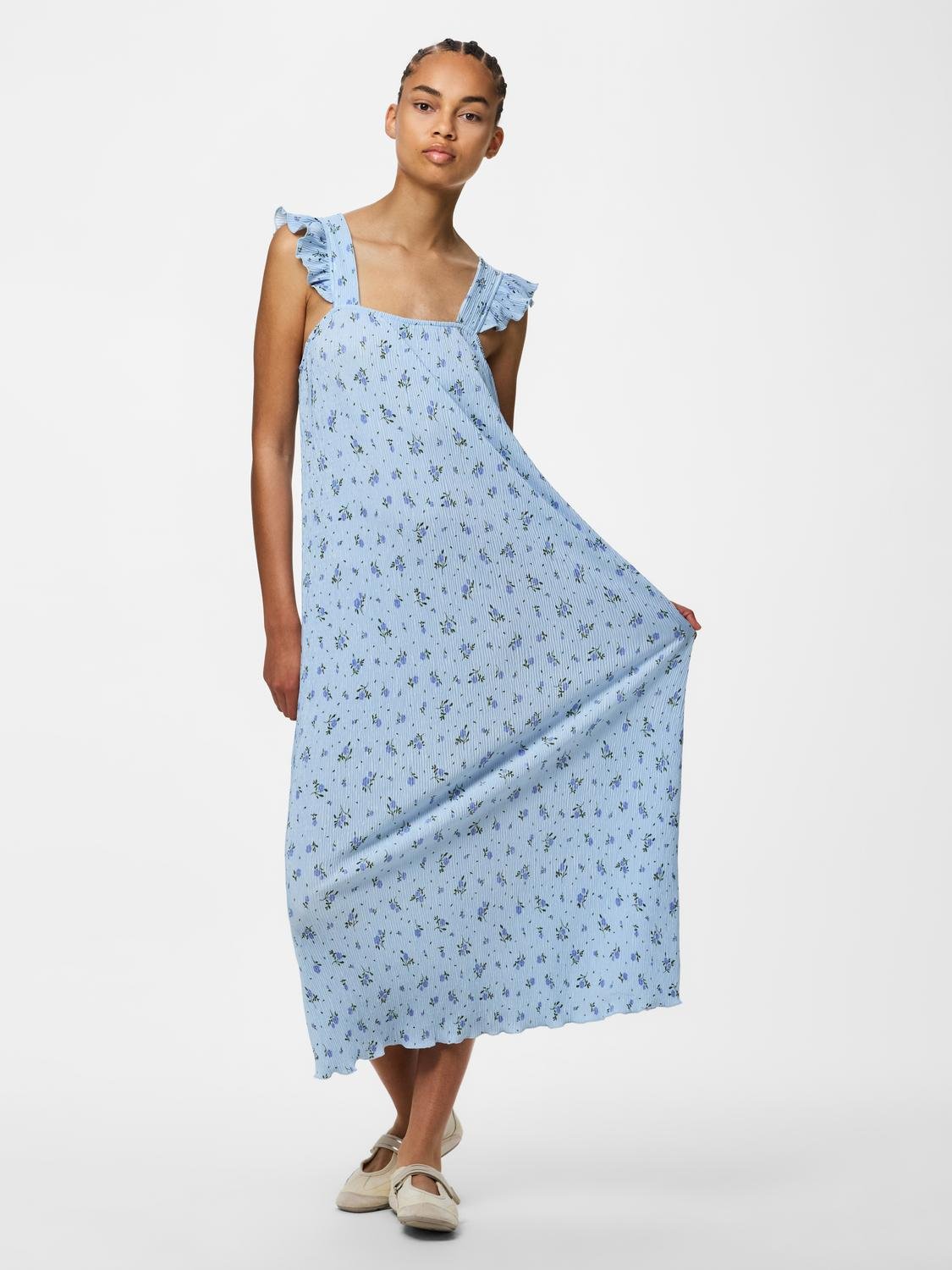 PCFLORA Midi Dress - Cashmere Blue - VERO MODA & VILA Bergvik