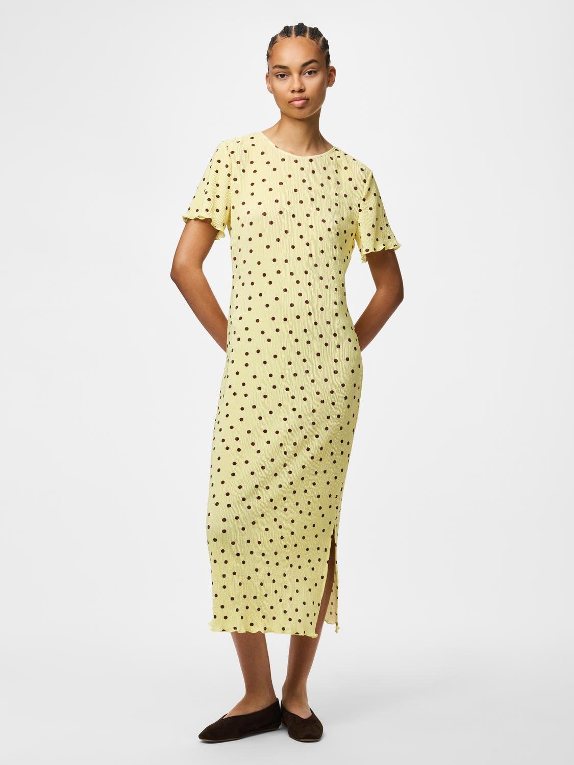 PCFLORA Midi Dress - French Vanilla - VERO MODA & VILA Bergvik