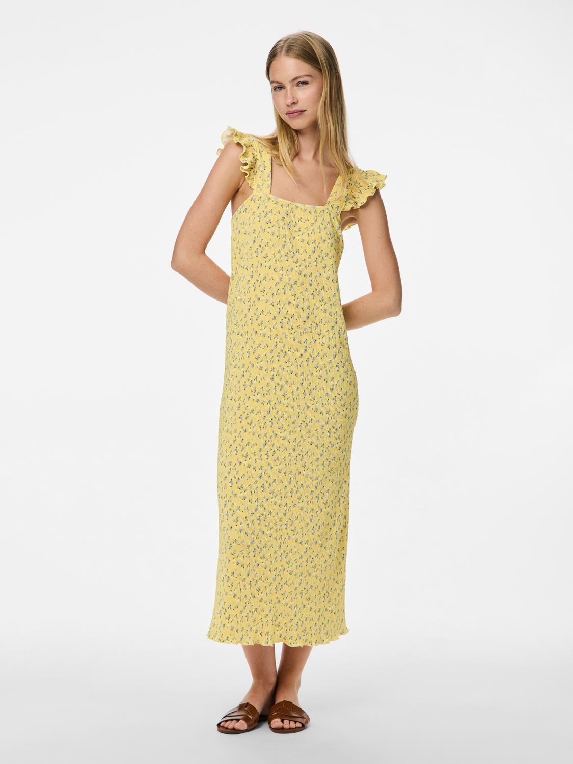 PCFLORA Midi Dress - Pale Banana - VERO MODA & VILA Bergvik