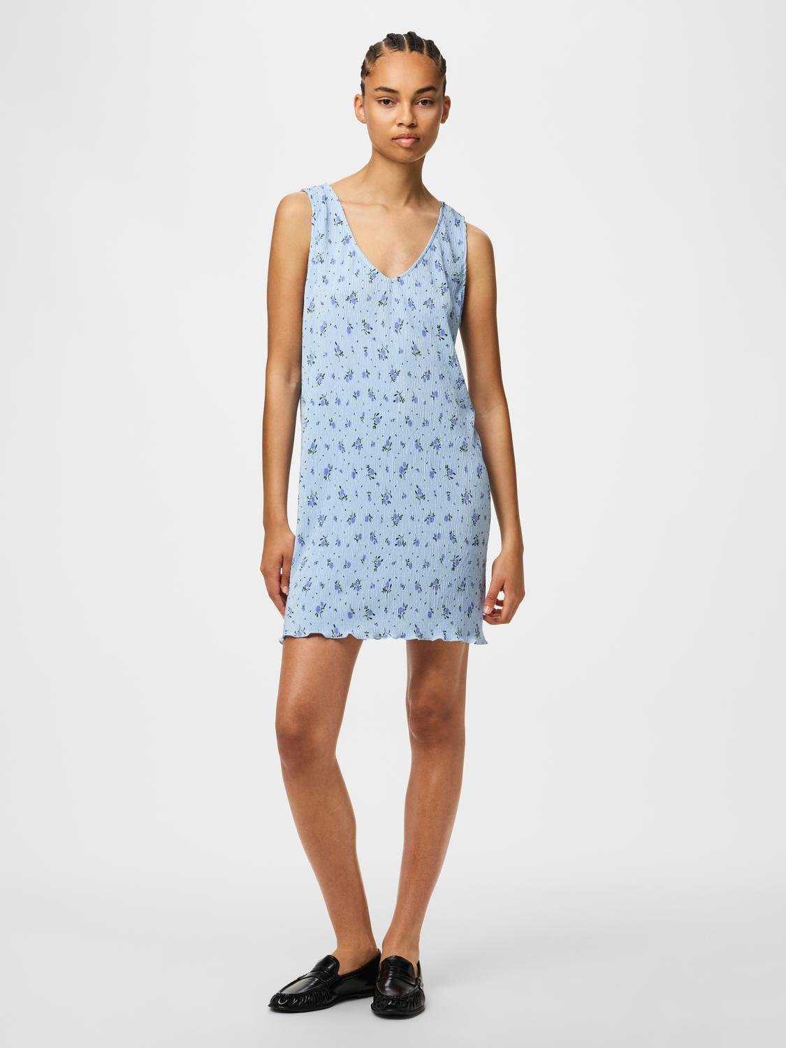PCFLORA Short Dress - Cashmere Blue - VERO MODA & VILA Bergvik
