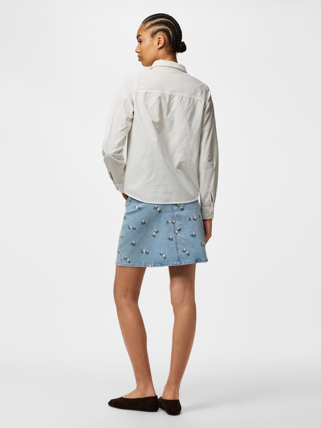 PCFLORA Short Skirt - Light Blue Denim - VERO MODA & VILA Bergvik