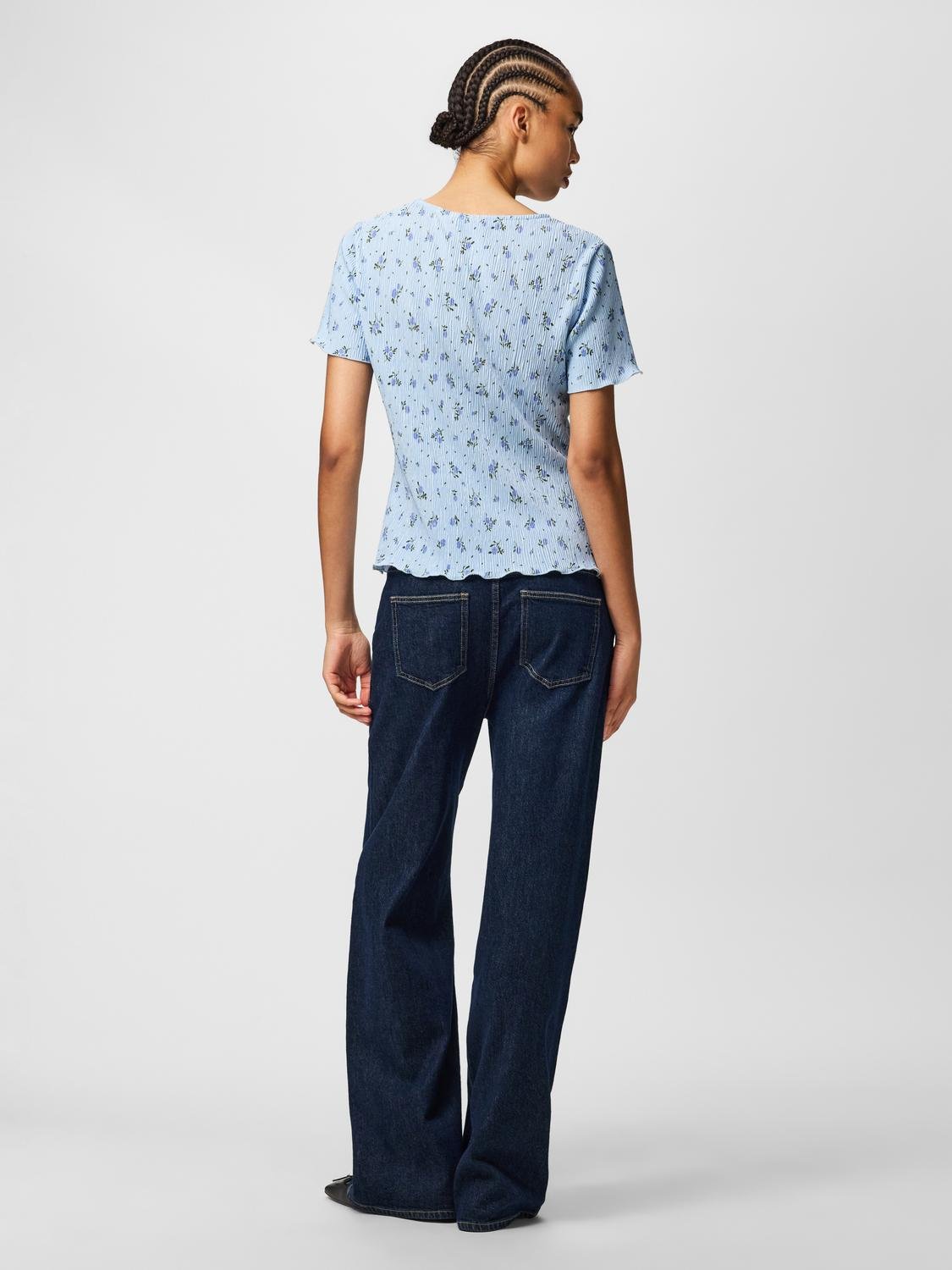 PCFLORA T-Shirt - Cashmere Blue - VERO MODA & VILA Bergvik