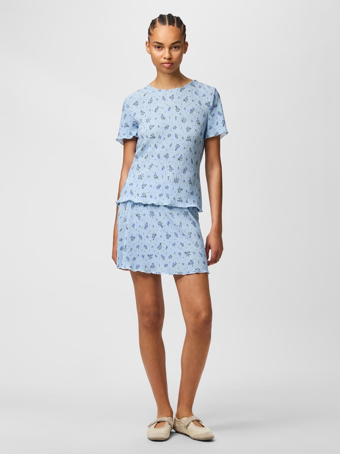 PCFLORA T-Shirt - Cashmere Blue - VERO MODA & VILA Bergvik