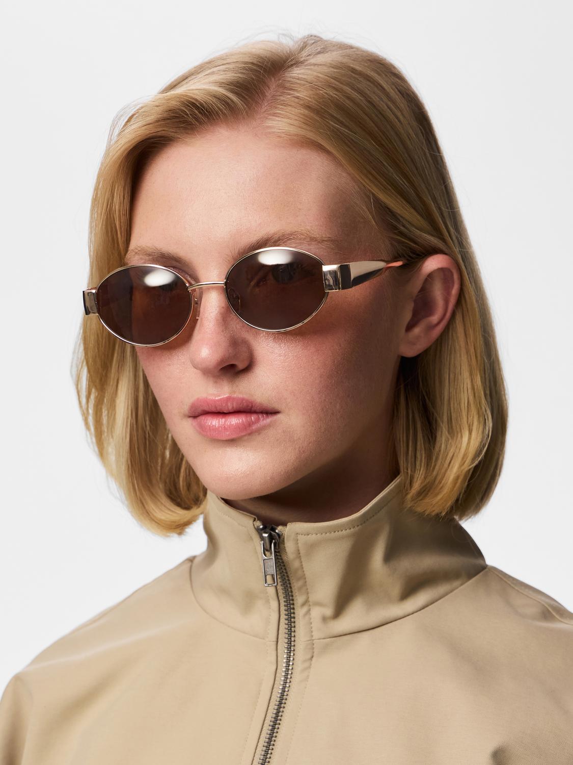 PCGEMMA Sunglasses - Gold Colour - VERO MODA & VILA Bergvik
