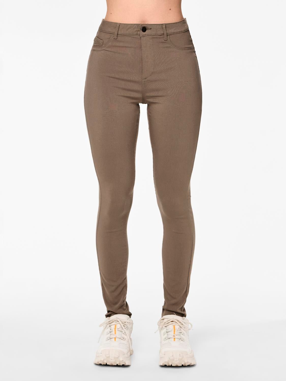 PCHIGHSKIN Leggings - Morel - VERO MODA & VILA Bergvik