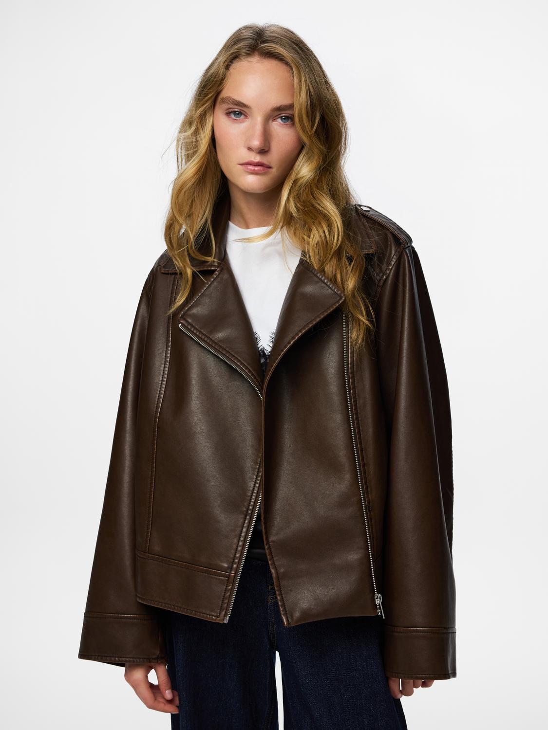 PCJOSIE Biker - Hot Fudge - VERO MODA & VILA Bergvik