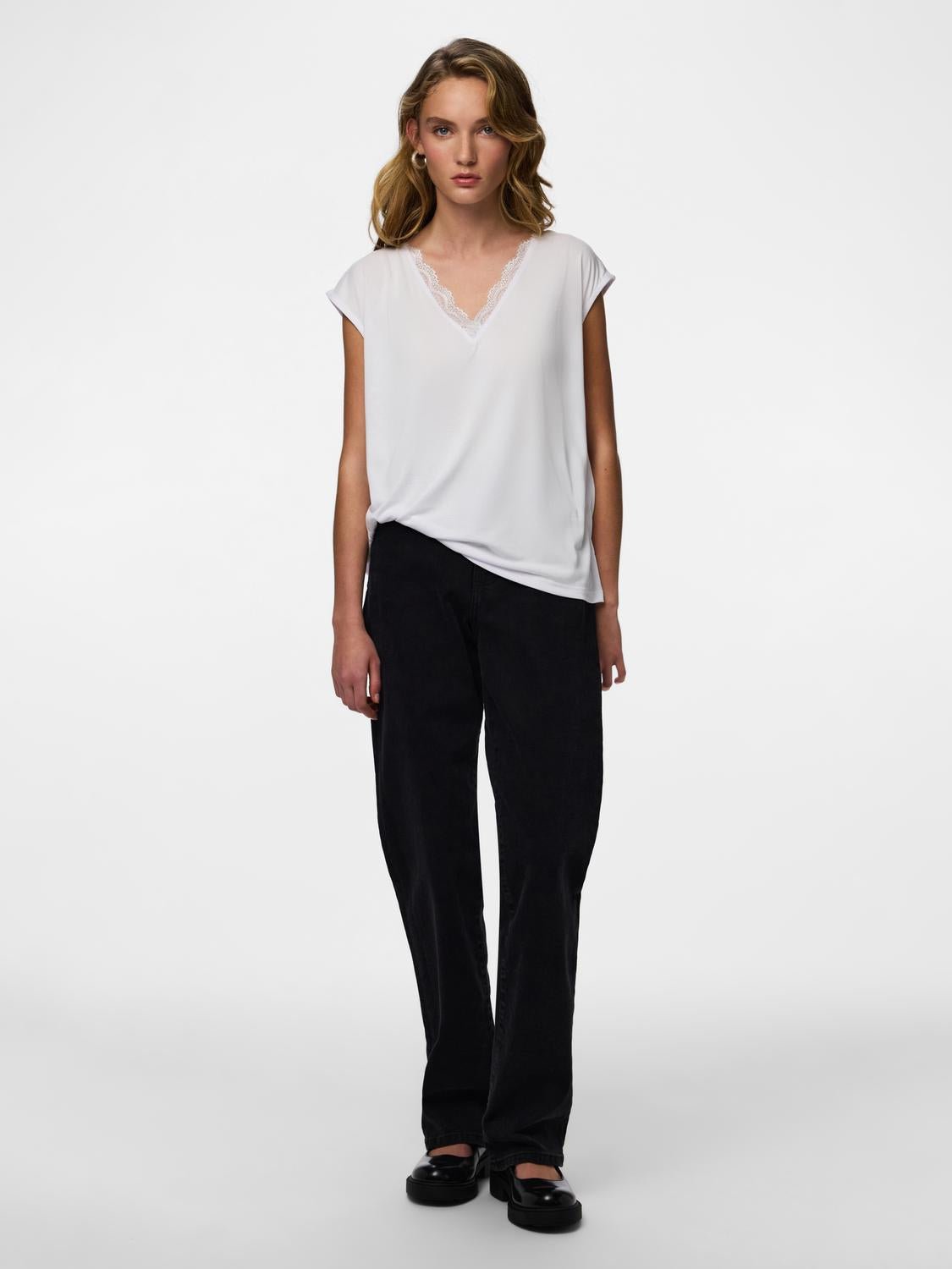 PCKAMALA T-Shirt - Bright White - VERO MODA & VILA Bergvik