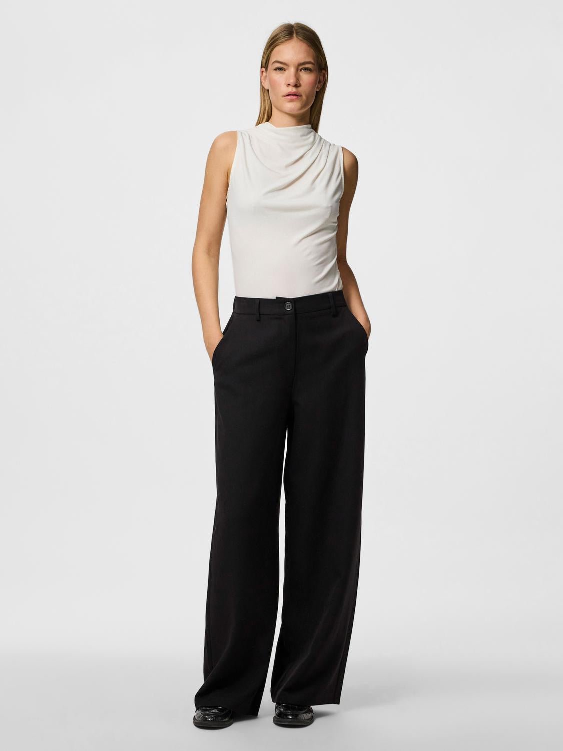 PCKAMIL Trousers - Black - VERO MODA & VILA Bergvik
